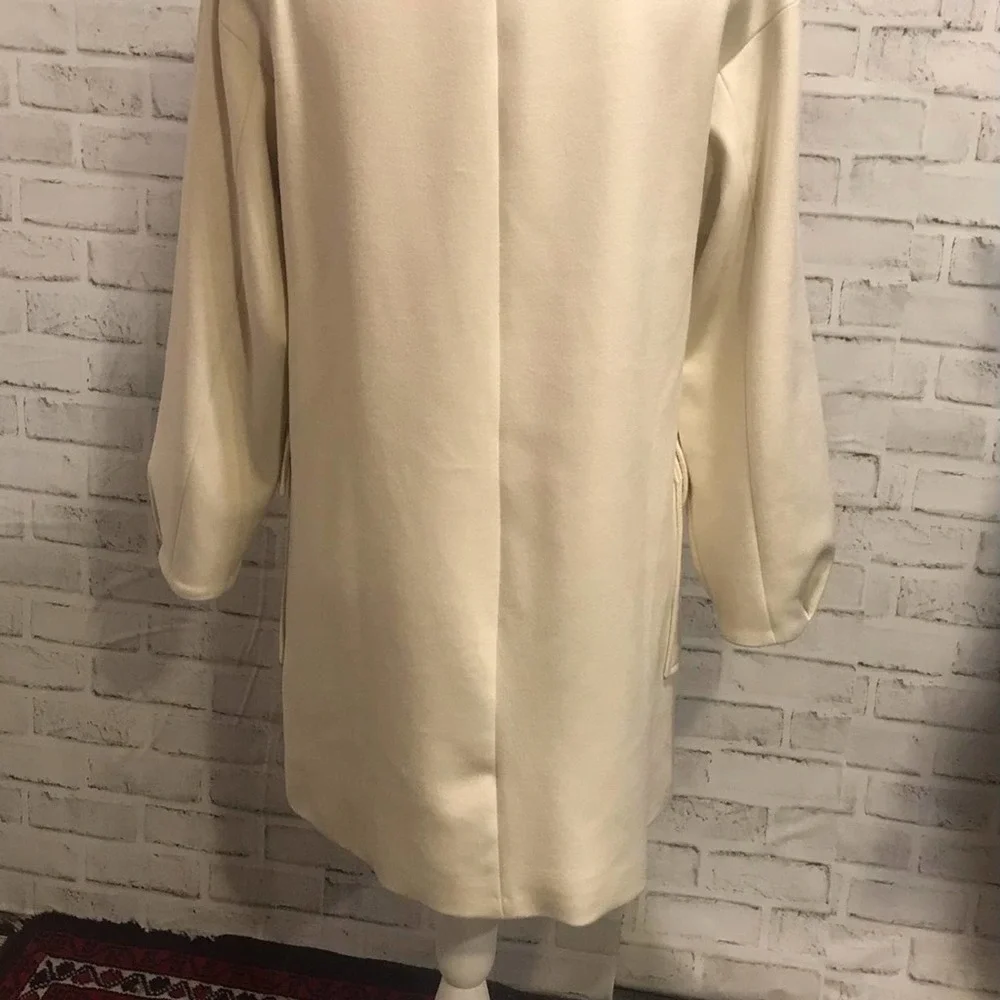 NWT Zara Double Breasted Coat Winter White - Picture 12 of 15